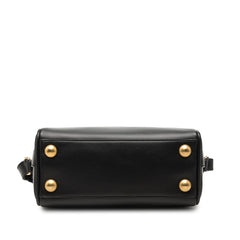 サンローラン ベイビーダッフル ミニ チェーン ハンドバッグ ショルダーバッグ 2WAY ブラック レザー レディース SAINT LAURENT 【中古】