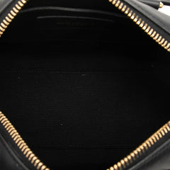 サンローラン ベイビーダッフル ミニ チェーン ハンドバッグ ショルダーバッグ 2WAY ブラック レザー レディース SAINT LAURENT 【中古】