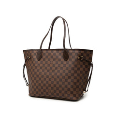 ルイ ヴィトン ダミエ ネヴァーフルMM トートバッグ ショルダーバッグ N40599 ブラウン PVC レザー レディース LOUIS VUITTON 【中古】