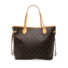 ルイ ヴィトン モノグラム ネヴァーフルMM ショルダーバッグ トートバッグ M40156 ブラウン PVC レザー レディース LOUIS VUITTON 中古