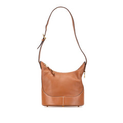 ロエベ アナグラム ショルダーバッグ ブラウン レザー レディース LOEWE 【中古】