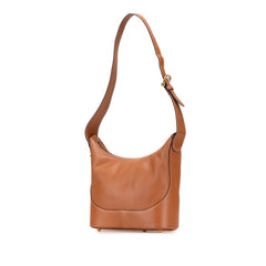 ロエベ アナグラム ショルダーバッグ ブラウン レザー レディース LOEWE 【中古】