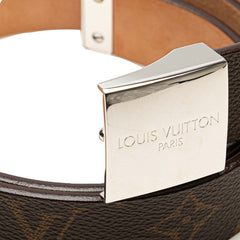 ルイ ヴィトン モノグラム サンチュール キャレ ベルト M6801 ブラウン PVC レザー レディース LOUIS VUITTON 【中古】