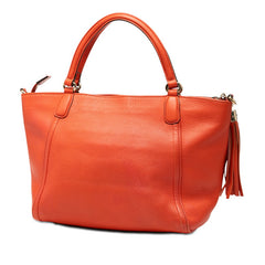 グッチ ソーホー インターロッキング G ハンドバッグ ショルダーバッグ 2WAY 369176 オレンジ レザー レディース GUCCI 【中古】