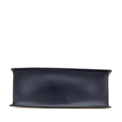 グッチ シェリーライン シルヴィ ハンドバッグ ショルダーバッグ 2WAY 431665 ネイビー レザー レディース GUCCI 【中古】