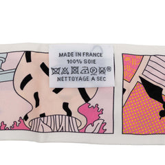 エルメス ツイリー Factory Suite ファクトリースーツ スカーフ ホワイト ピンク マルチカラー シルク レディース HERMES 【中古】