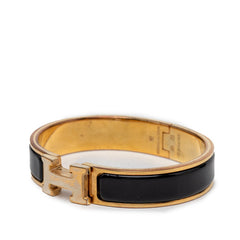 エルメス クリックH PM バングル ブレスレット ゴールド エナメル メッキ GP レディース HERMES 【中古】