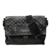 グッチ グッチシマ ショルダーバッグ メッセンジャーバッグ 246067 ブラック レザー レディース GUCCI 中古