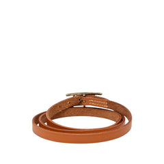 エルメス アピ 3連 ブレスレット ブラウン レザー レディース HERMES 【中古】
