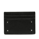 ヴァレンティノ ロックスタッズ カードケース パスケース ブラック レザー レディース VALENTINO 中古