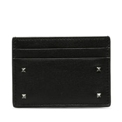 ヴァレンティノ ロックスタッズ カードケース パスケース ブラック レザー レディース VALENTINO 中古