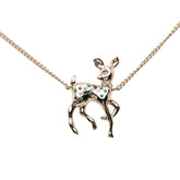シャネル ココマーク バンビ モチーフ ネックレス ゴールド メッキ フェイクパール レディース CHANEL 【中古】