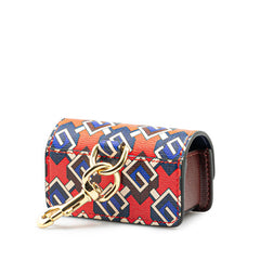 グッチ ジオメトリックG エチケットホルダー キーホルダー 692957 レッド マルチカラー レザー レディース GUCCI 【中古】