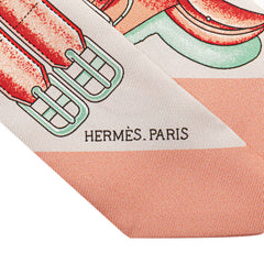 エルメス ツイリー Jumping ジャンピング スカーフ マルチカラー シルク レディース HERMES 【中古】