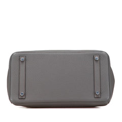 エルメス バーキン30 ハンドバッグ エタン シルバー金具 トリヨンクレマンス レディース HERMES 【中古】