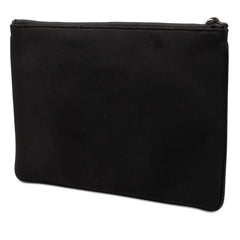 ディオール × カウズ KAWS ポーチ クラッチバッグ ブラック マルチカラー ナイロン レザー レディース Dior 【中古】