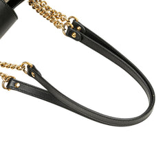 グッチ GGスモール パドロック ビー 蜂 チェーン ショルダーバッグ 498156 ベージュ ブラック PVC レザー レディース GUCCI 【中古】