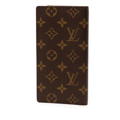 ルイ ヴィトン モノグラム ポルトバルール カルトクレディ 長財布 M61823 ブラウン PVC レザー レディース LOUIS VUITTON 【中古】
