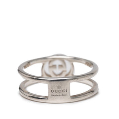 グッチ インターロッキングG リング 指輪 #11 SV925 シルバー レディース GUCCI 【中古】