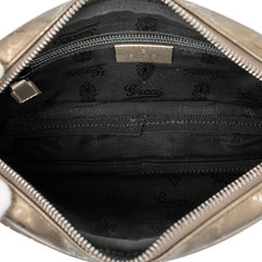 グッチ GGインプリメ ショルダーバッグ 201447 ブロンズ ブラウン ナイロン レザー レディース GUCCI 【中古】