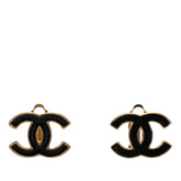 シャネル ココマーク イヤリング 02A刻印 ゴールド ブラック メッキ レディース CHANEL 【中古】