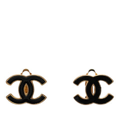 シャネル ココマーク イヤリング 02A刻印 ゴールド ブラック メッキ レディース CHANEL 【中古】