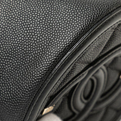 シャネル マトラッセ ココマーク CCフィリグリー チェーン ショルダーバッグ AB0365 ブラック キャビアスキン レディース CHANEL 【中古】