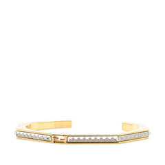 フェンディ FFロゴ バングル ゴールド シルバー メッキ メタル レディース FENDI 【中古】