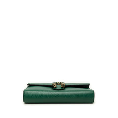 グッチ デュオニソス チェーン ウォレット ショルダーバッグ 401231 グリーン ゴールド金具 PVC レザー レディース GUCCI 中古