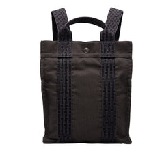 エルメス エールライン アドPM リュック バックパック グレー キャンバス レディース HERMES 中古