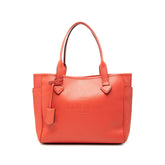 ロエベ ヘリテージ ロゴ型押し トートバッグ ショルダーバッグ レッド系 レザー レディース LOEWE 中古