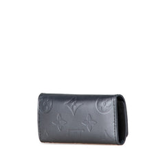 ルイ ヴィトン モノグラム マット ミュルティクレ4 キーケース M65162 ブルー レザー メンズ LOUIS VUITTON 【中古】