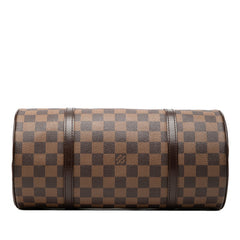 ルイ ヴィトン ダミエ パピヨン30 ハンドバッグ N51303 ブラウン PVC レザー レディース LOUIS VUITTON 【中古】