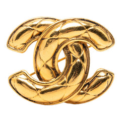 シャネル マトラッセ ココマーク ブローチ ゴールド メッキ レディース CHANEL 【中古】