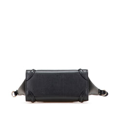 セリーヌ ラゲージ ナノショッパー ハンドバッグ ショルダーバッグ 2WAY ブラック レザー レディース CELINE 【中古】