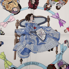 エルメス HELLO DOLLY ハロードリー 人形 スカーフ パープル ピンク マルチカラー シルク レディース HERMES 【中古】
