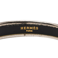 エルメス エマイユPM バングル シルバー アイボリー メタル エナメル レディース HERMES 【中古】