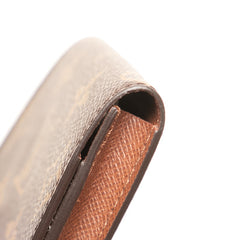 ルイ ヴィトン モノグラム アンヴェロップ カルト ドゥ ヴィジット カードケース 名刺入れ M63801 ブラウン PVC レザー レディース LOUIS VUITTON 【中古】