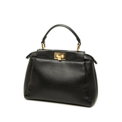フェンディ ピーカブー ミニ ハンドバッグ ショルダーバッグ 2WAY 8BN244 ブラック レザー レディース FENDI 中古