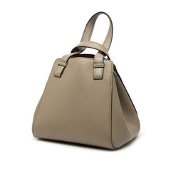 ロエベ ハンモック ナゲット ハンドバッグ カーキ レザー レディース LOEWE 【中古】