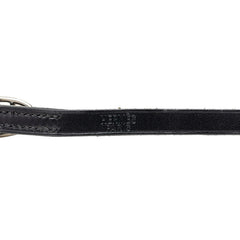 エルメス オーバルバックル ブレスレット L ブラック レザー メタル レディース HERMES 中古