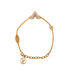 ルイ ヴィトン ブラスレ エッセンシャルV ブレスレット M68361 ペルルゴールド メッキ フェイクパール レディース LOUIS VUITTON 【中古】