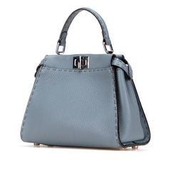 フェンディ ピーカブー ミニ ハンドバッグ ショルダーバッグ 2WAY 8BN244 ブルー レザー レディース FENDI 【中古】