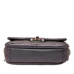 シャネル マトラッセ グラデーション メタリック ハンドバッグ ショルダーバッグ 2WAY パープル レザー レディース CHANEL 【中古】