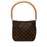 ルイ ヴィトン モノグラム ルーピングMM ショルダーバッグ ハンドバッグ M51146 ブラウン PVC レザー レディース LOUIS VUITTON 【中古】