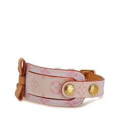 ルイ ヴィトン モノグラム ブラスレ ポルト アドレス ブレスレット M92576 ピンク ブラウン PVC レザー レディース LOUIS VUITTON 【中古】