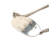 シャネル オーバルタグ 2000 チェーン ネックレス シルバー メタル レディース CHANEL 【中古】