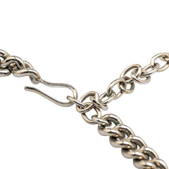 シャネル オーバルタグ 2000 チェーン ネックレス シルバー メタル レディース CHANEL 【中古】