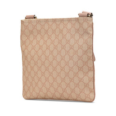 グッチ GGスプリーム 斜め掛け ショルダーバッグ 295257 ピンク ベージュ PVC レザー レディース GUCCI 【中古】