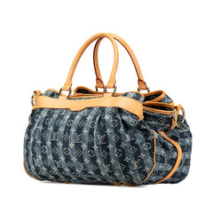 ルイ ヴィトン モノグラム デニム クルーズコレクション カバレイエGM ハンドバッグ ショルダーバッグ 2WAY M95336 インディゴブルー キャンバス レザー レディース LOUIS VUITTON 【中古】